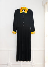 Load image into Gallery viewer, PLAID TRIM VINTAGE VELVET DRESS SET