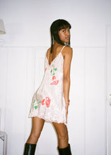 Load image into Gallery viewer, RED LONG STEM ROSE PINK MINI DRESS

