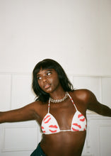 Load image into Gallery viewer, FAST LANE BIG KISS CROCHET TRIANGLE TOP