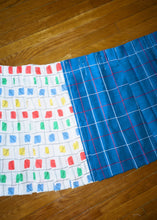 Load image into Gallery viewer, BLUE GRID + PALETTE WRAP SKIRT