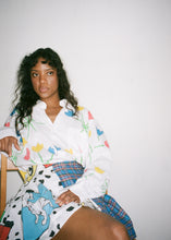 Load image into Gallery viewer, 101 + BLUE PLAID WRAP SKIRT