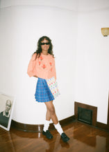 Load image into Gallery viewer, BLUE GRID + PALETTE WRAP SKIRT