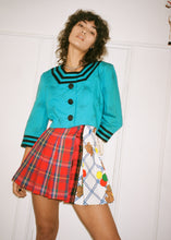 Load image into Gallery viewer, BALLOON BEAR + PLAID WRAP SKIRT