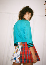 Load image into Gallery viewer, BALLOON BEAR + PLAID WRAP SKIRT