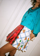 Load image into Gallery viewer, BALLOON BEAR + PLAID WRAP SKIRT