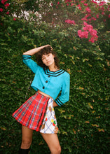 Load image into Gallery viewer, BALLOON BEAR + PLAID WRAP SKIRT