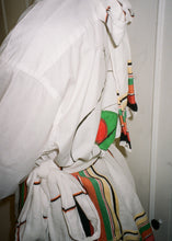 Load image into Gallery viewer, ORANGE + GREEN TABLECLOTH APRON DRESS