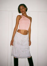 Load image into Gallery viewer, PINK DITSY ROSE LAVENDER SLIP SKIRT
