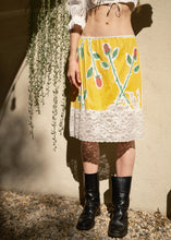 Load image into Gallery viewer, YELLOW SKY LONG STEM ROSE SLIP SKIRT
