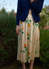 Load image into Gallery viewer, YELLOW ROSE MIDI SKIRT
