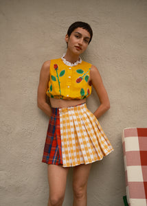 PLAID WRAP SKIRT #5