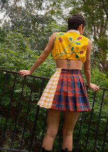 PLAID WRAP SKIRT #5