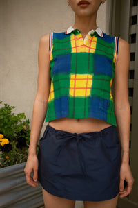 DEEP PLAID FRED PERRY POLO