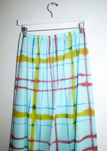 Load image into Gallery viewer, BLUE PRIMARY PLAID SLIP SKIRT
