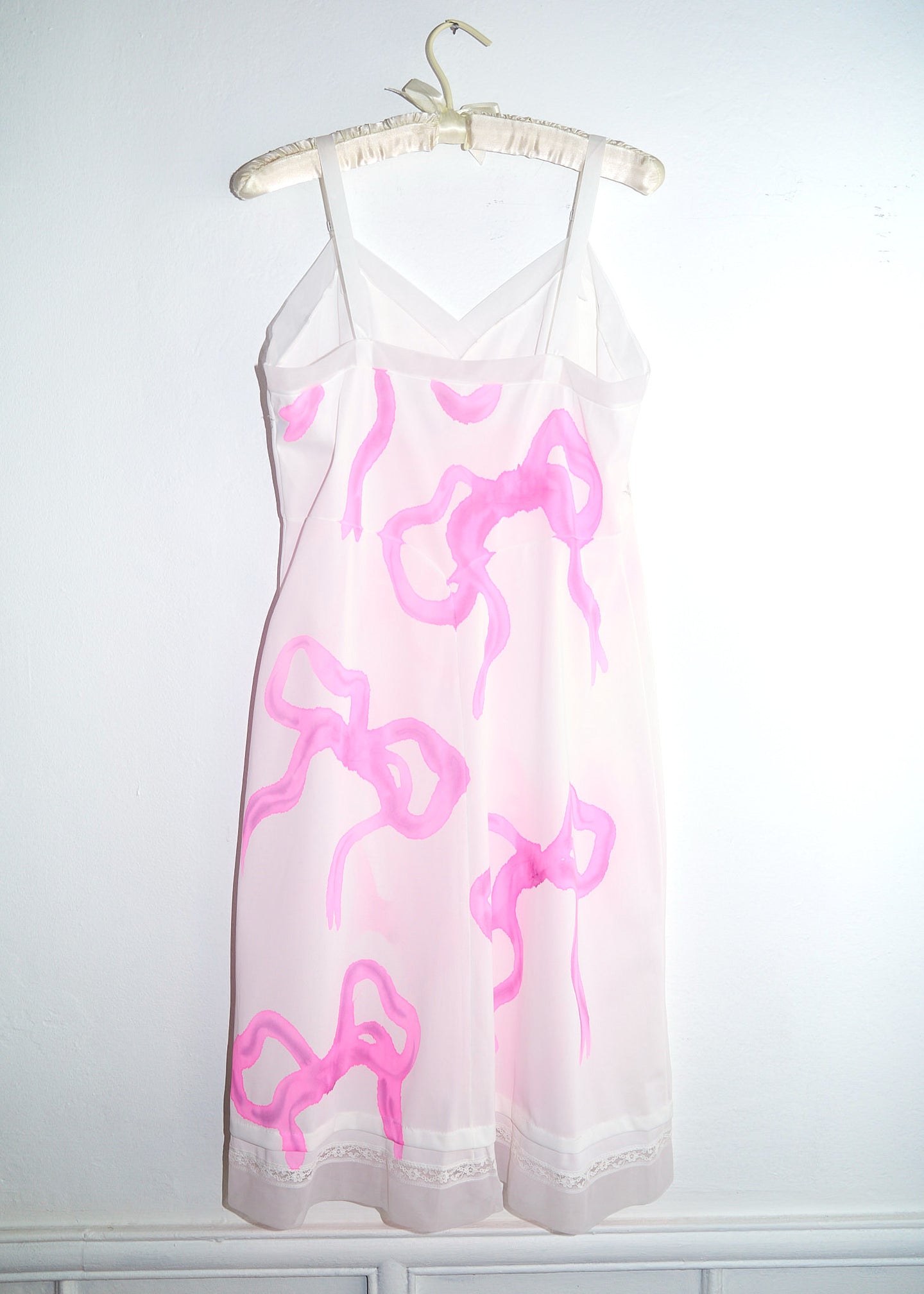 PINK BOW SLIP DRESS