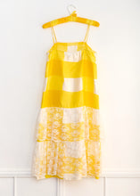 Load image into Gallery viewer, YELLOW GINGHAM VINTAGE DRESS
