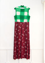 Load image into Gallery viewer, GREEN GINGHAM VINTAGE DRESS
