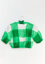 Load image into Gallery viewer, GREEN GINGHAM DIRNDL BLOUSE
