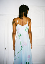 Load image into Gallery viewer, PINK LONG STEM ROSE BLUE MAXI DRESS
