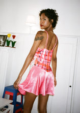 Load image into Gallery viewer, PINK PLAID MINI SLIP DRESS
