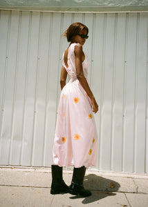 YELLOW FLORAL PINK SLIP DRESS #4
