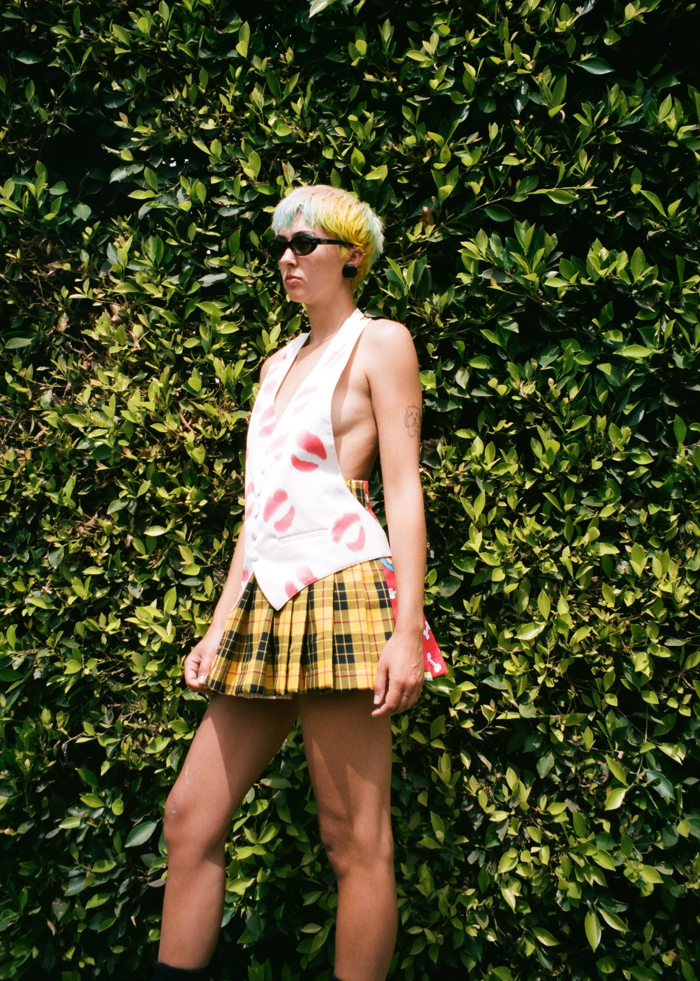 SPOT + 2 PLAID WRAP SKIRT