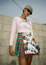 Load image into Gallery viewer, 90s PRINTED DOGS + 2 PLAID WRAP SKIRT
