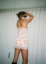 Load image into Gallery viewer, PINK + YELLOW FLORAL MINI SLIP DRESS
