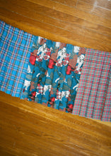 Load image into Gallery viewer, DALMATIAN + BLUE PLAID WRAP SKIRT
