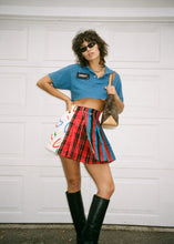 Load image into Gallery viewer, PRIMARY + PLAID WRAP SKIRT
