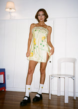 Load image into Gallery viewer, YELLOW LONG STEM ROSE MINI DRESS
