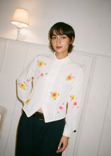 Load image into Gallery viewer, VINTAGE YELLOW &amp; PINK FLORAL BLOUSE
