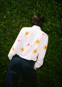 VINTAGE YELLOW & PINK FLORAL BLOUSE