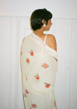 Load image into Gallery viewer, RED ROSE YELLOW CHIFFON SHAWL
