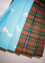 Load image into Gallery viewer, CLOUD + PLAID WRAP SKIRT
