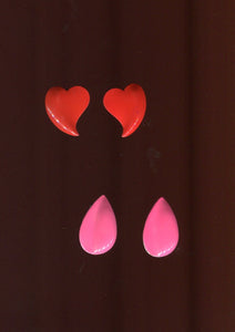 PINK + RED EARRING SET